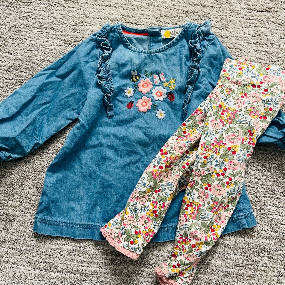 Baby Boden Floral outfit